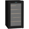 HOMCOM Wijnkoelkast voor 24 flessen, instelbare temperatuur van 5 tot 20° C, LED-verlichting, zwart, 43 x 45 x 75 cm