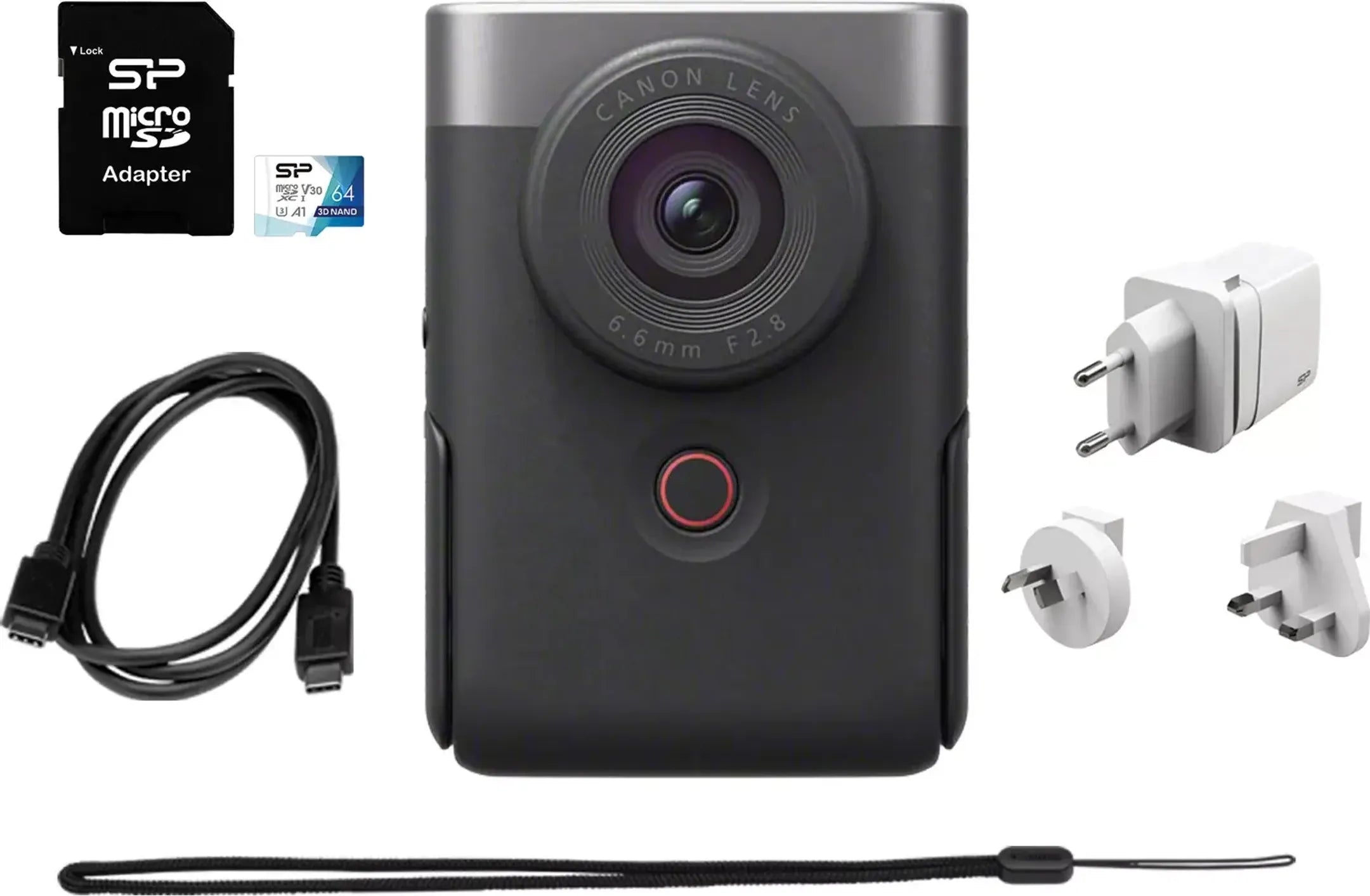 Canon PowerShot V10 Essential Kit - Zilver