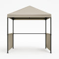 Udendrs havegrillskur 300x180x250 cm beige, metalstruktur