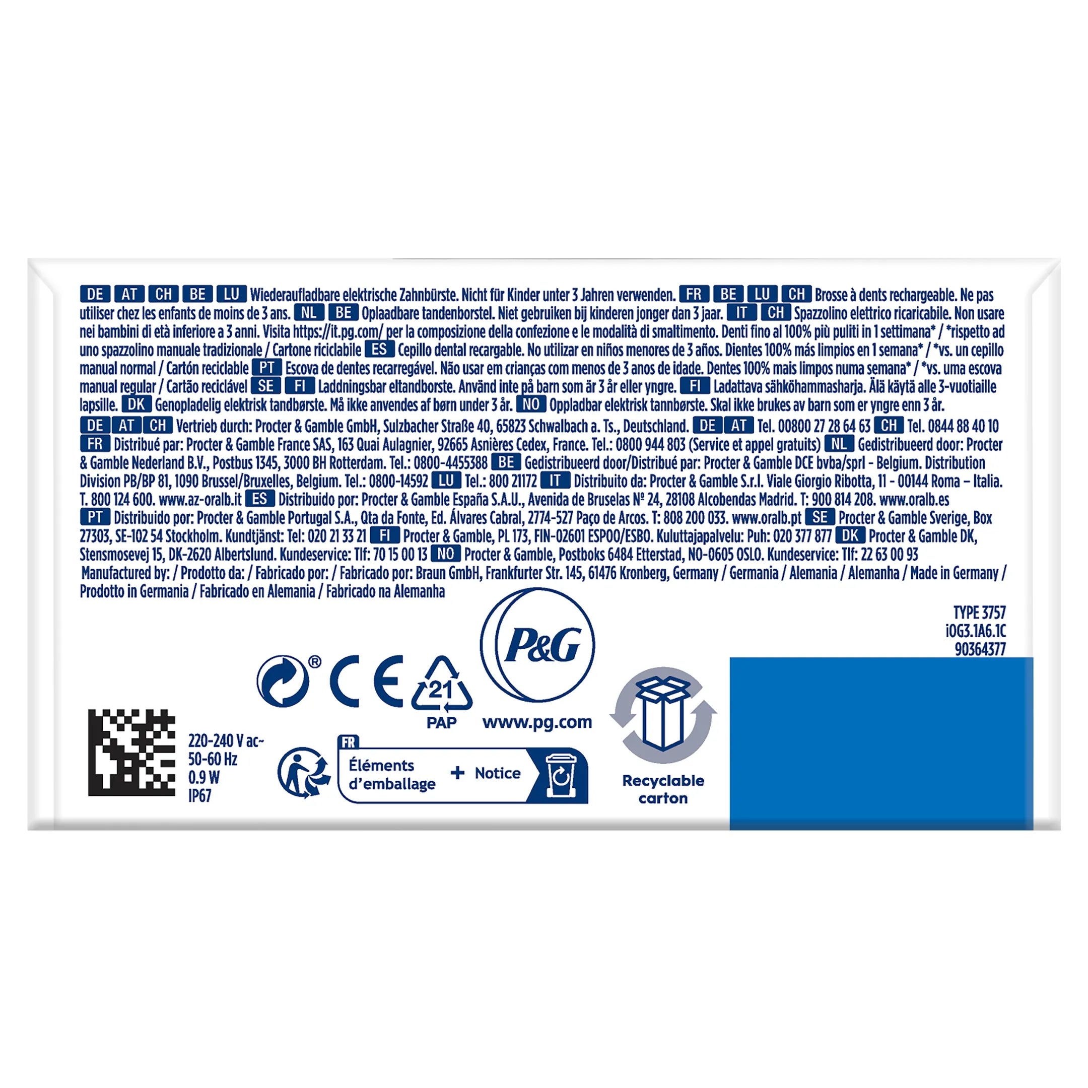 Oral-B Elektrische tandenborstel iO3s Black Mat