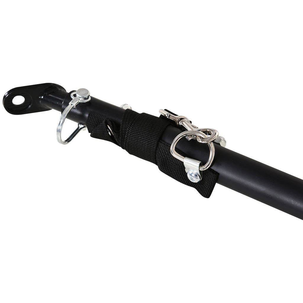 HOMCOM Fietskar Aanhangwagen voor fiets 40 kg laadvermogen Transportkar Handkar Trekhaak Staal Zwart 139 x 71,5 x 49 cm