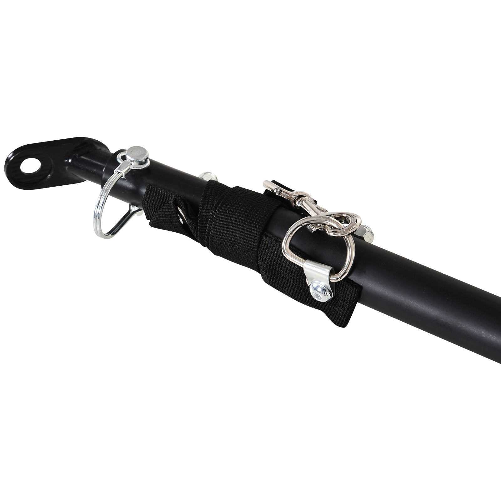 HOMCOM Fietskar Aanhangwagen voor fiets 40 kg laadvermogen Transportkar Handkar Trekhaak Staal Zwart 139 x 71,5 x 49 cm