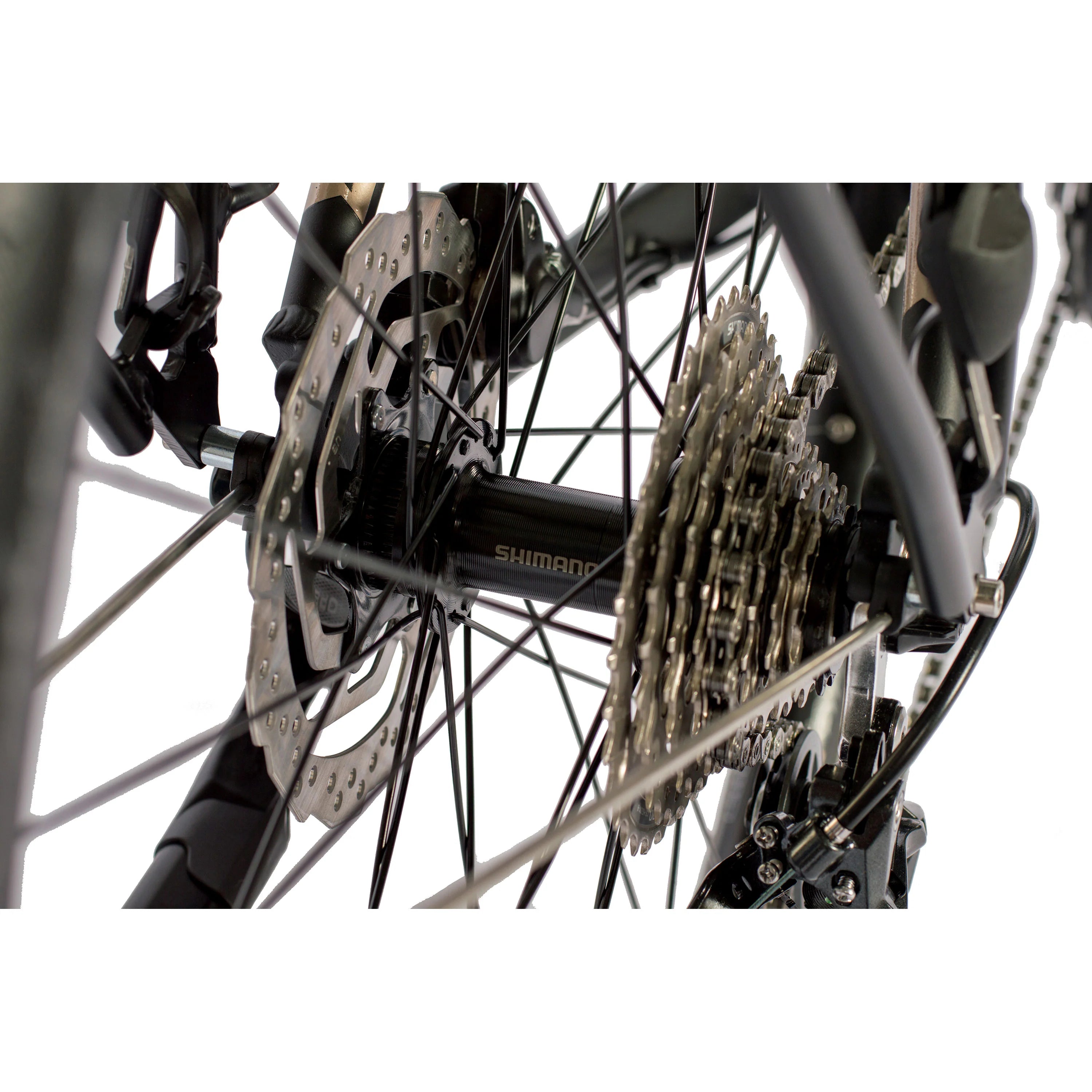 28 Inch Heren XXL Trekkingfiets TR.2880 Trekkingfiets 27 x Speed Shimano DEORE RD-M592 SGS Zwart