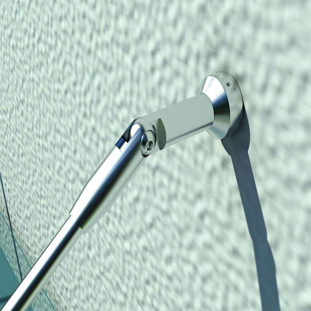HOMCOM Glazen luifel voordak huisdeur roestvrije staal gehard glas 150X90 cm