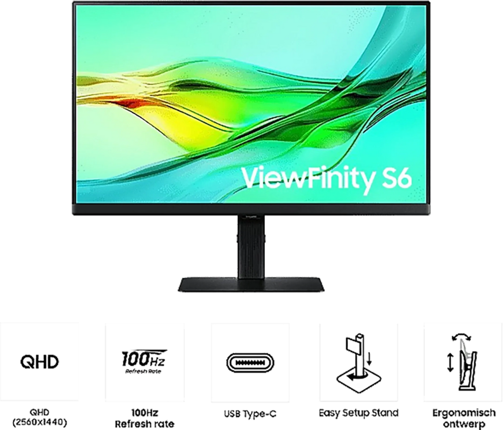 Samsung 24" ViewFinity S6 S60UD QHD LS24D600UAUXEN