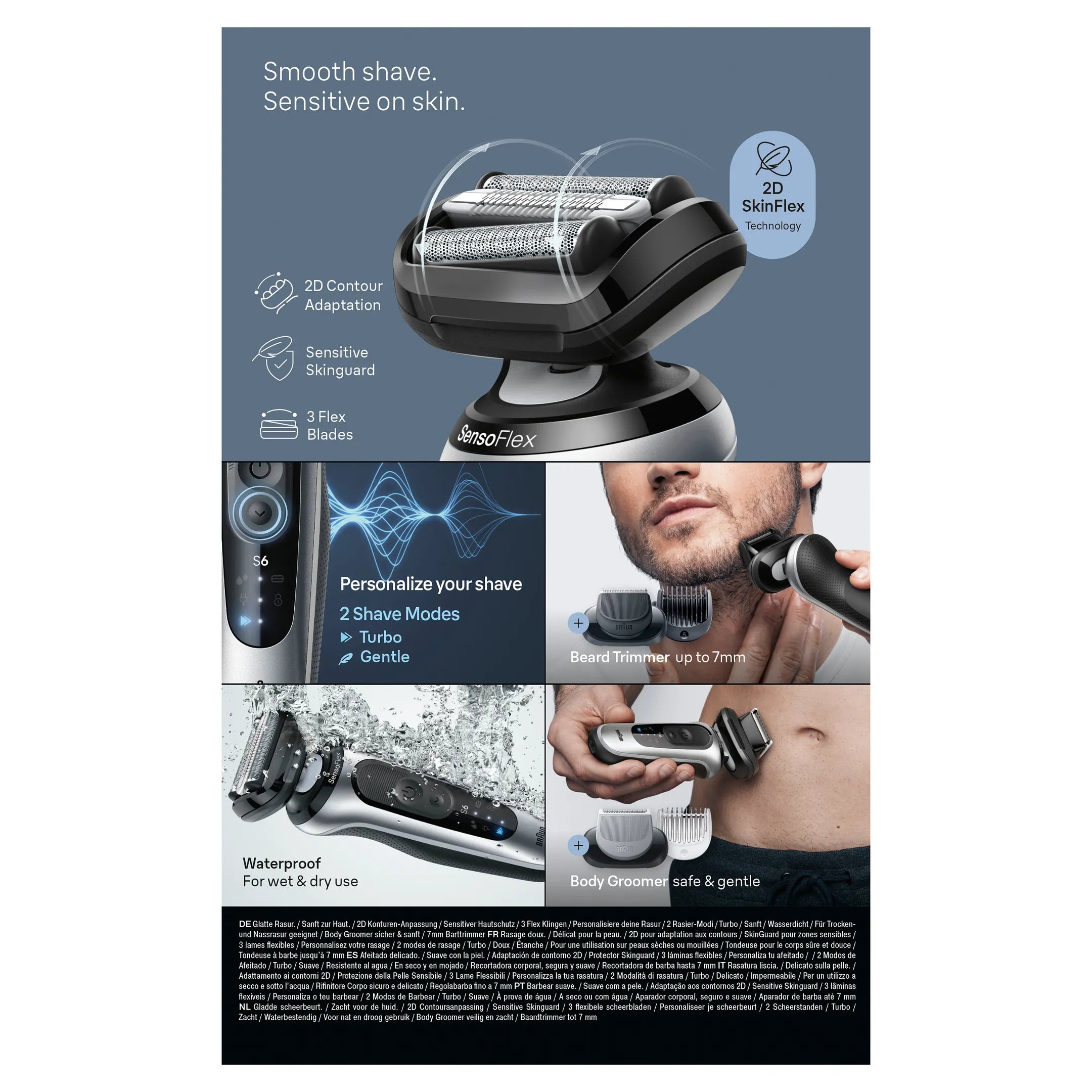 Braun Elektrisch scheerapparaat Series 6 62-S7650cc
