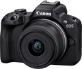 Canon EOS R50-systeemcamera - Zwart + RF-S 18-45 mm f/4.5-6.3 IS STM-lens
