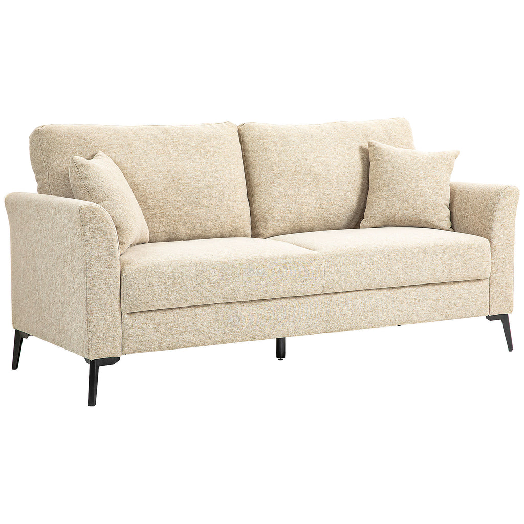 HOMCOM 2-zitsbank met veren, dikke bekleding, tot 360 kg, 179 x 80 x 89 cm, Beige