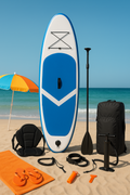 Oppusteligt paddleboard til udendrssport, blt og hvidt PVC, til strand/s/rejser, 3058015 cm IBTvczZ551iq