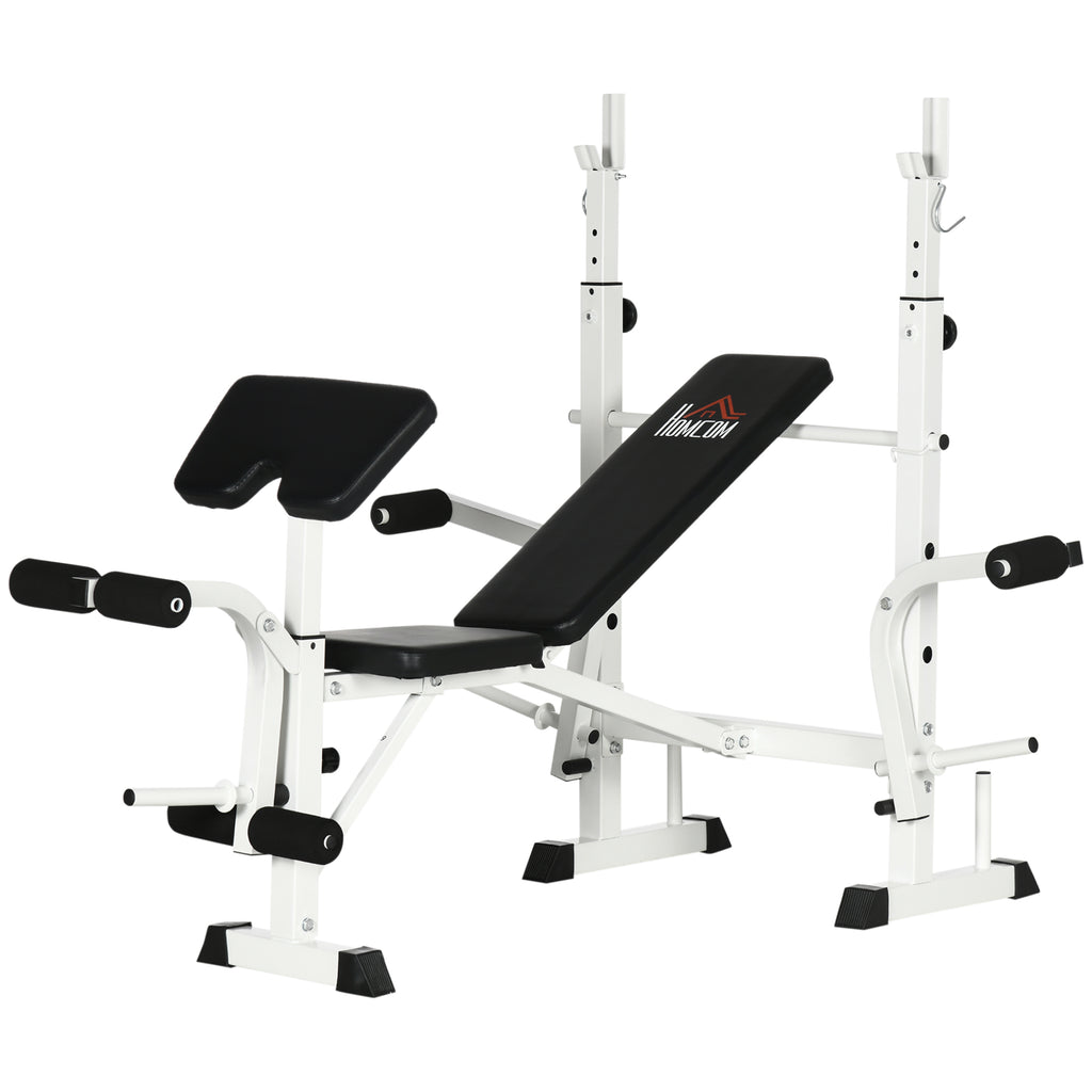 HOMCOM multifunctionele trainingsbank, verstelbare halterbank voor krachttraining