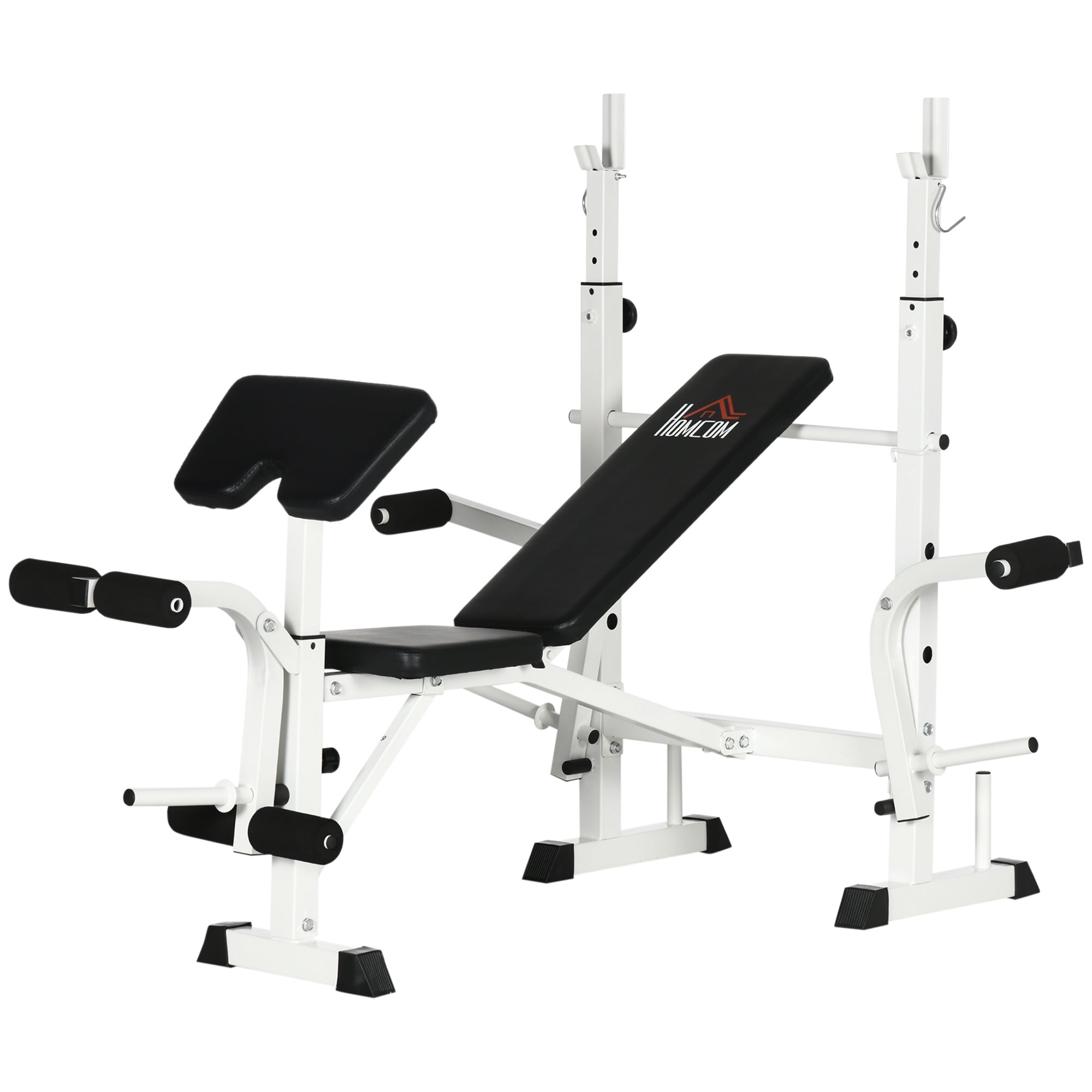 HOMCOM multifunctionele trainingsbank, verstelbare halterbank voor krachttraining