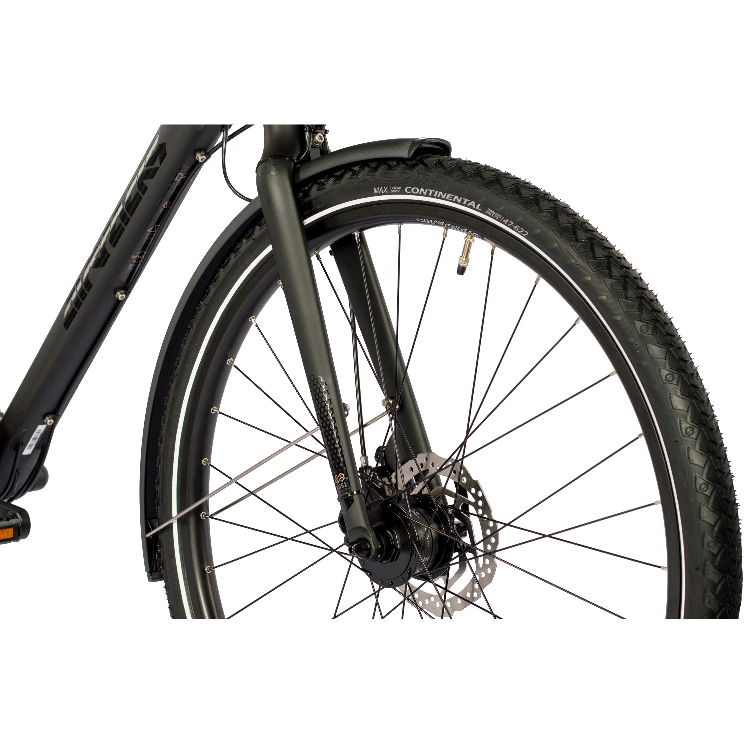 28 Inch Heren XXL Trekkingfiets TR.2880 Trekkingfiets 27 x Speed Shimano DEORE RD-M592 SGS Zwart
