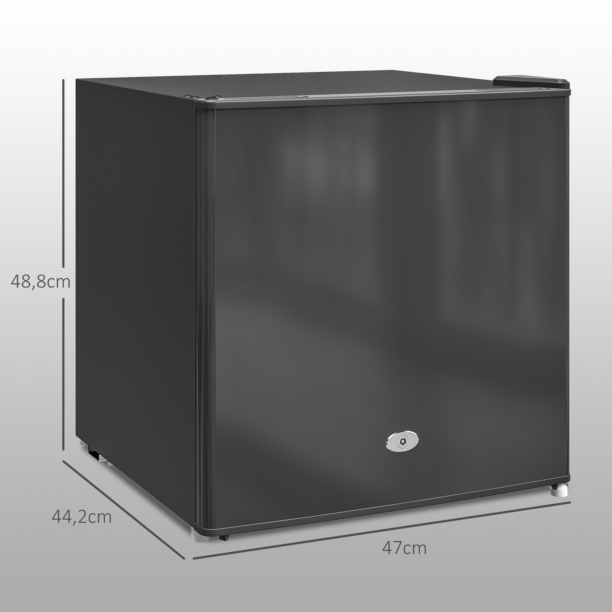 HOMCOM Mini-Vriezer 35 L Vriesbox Elektrisch Vrijstaand 45 W Mini Vriezer 47 x 44,2 x 48,8 cm Zwart