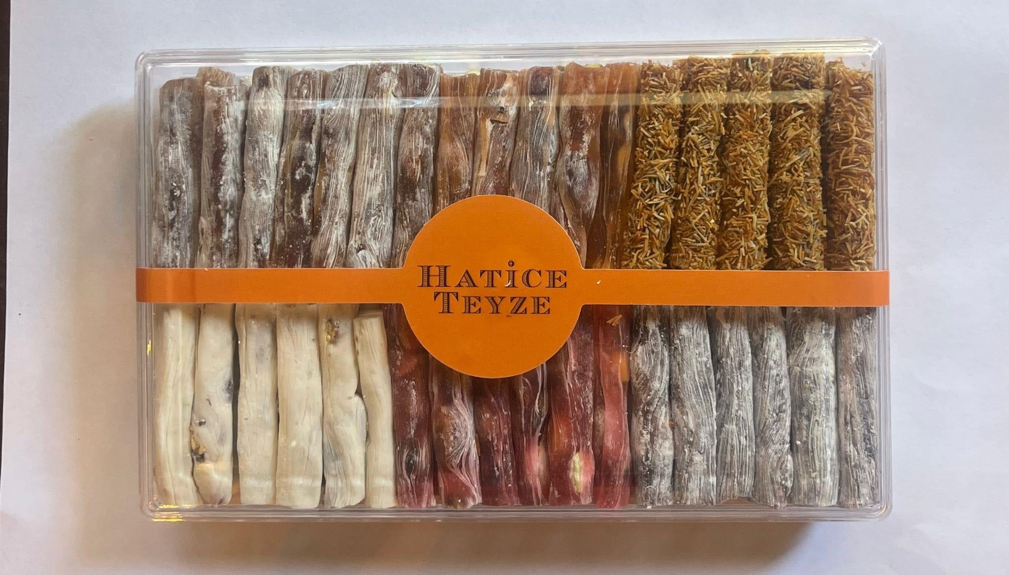 ANTEP FISTIKLI İNCE FİTİL LOKUM - KARIŞIK (HİBİSKUSLU VİŞNELİ, DAMLA SAKIZLI, NARLI, KARADUTLU) - 500 gr
